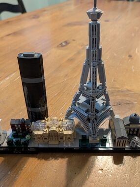 LEGO Paris Skyline Model - Light Gray, Black, Tan